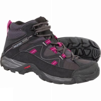 Salomon Womens Hillpass Mid GTX Boot Asphalt/Black/Mystic Purple Salomon Womens Hillpass Mid GTX Boot Asphalt/Black/Mystic Purple